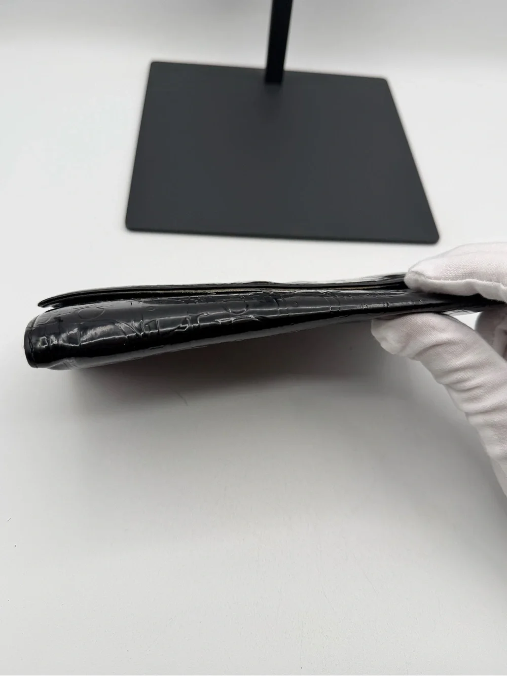 Dior Patent Leather Monogram Wallet